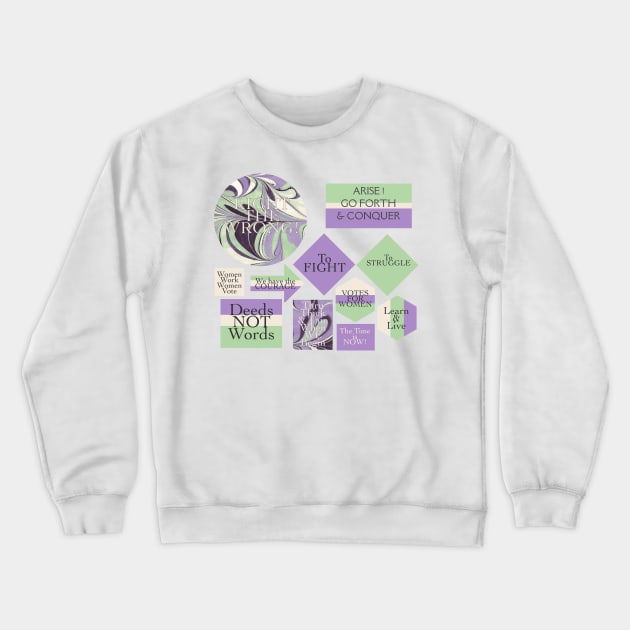 Vintage Women's Suffrage Slogans Crewneck Sweatshirt by MarbleCloud